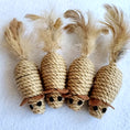 Load image into Gallery viewer, 12pcs Sisal Mouse Cat Toys