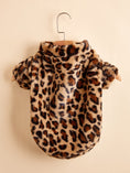 Load image into Gallery viewer, Warm Leopard Print Dog Clothes Jacket - Stylish and Cozy Pet Outerwear for Chilly Days