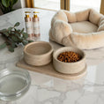 Load image into Gallery viewer, Travertine Pet Bowl Set