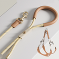 Load image into Gallery viewer, Luxury Leather Leash & Harness- Stylish Walking Leash