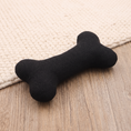 Load image into Gallery viewer, Spiga herringbone chew bone in black on a pale oak floor beside a cream rug