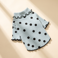Load image into Gallery viewer, Megève Dot Knit in sky blue laid flat on a cream background