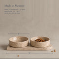 Travertine Pet Bowl Set