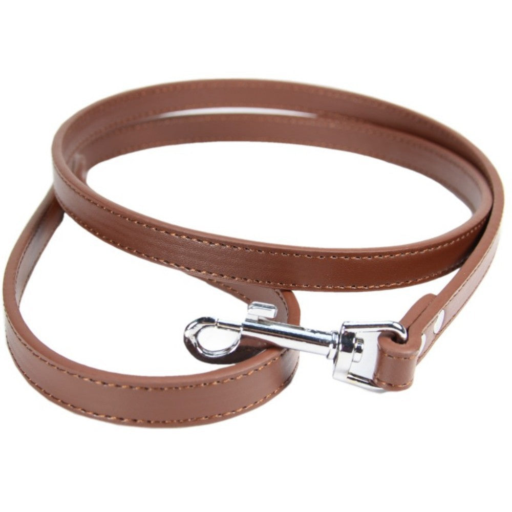 Premium 47-Inch PU Leather Pet Leash - Dog Chain for Style and Control