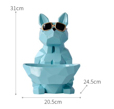 Boîte de rangement pour chien à lunettes géométriques nordiques