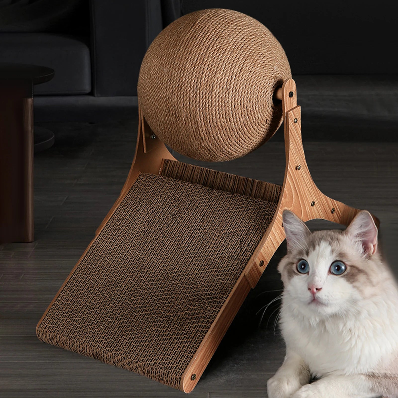 Interactive Cat Scratcher Toy - Wear-Resistant Ball for Furniture Protection