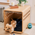 Load image into Gallery viewer, Solid Wood and  Acrylic Dog House - Premium Pet Enclosure
