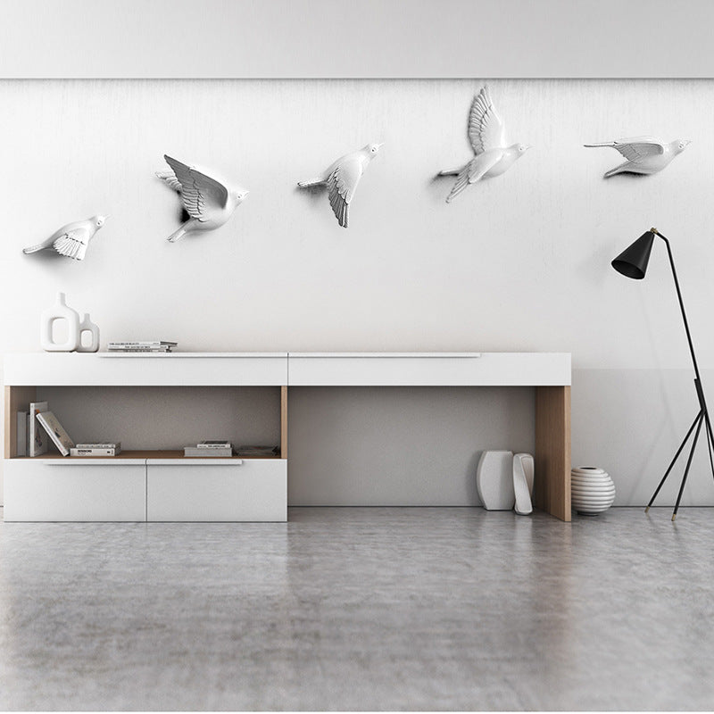 Art mural nordique pour oiseaux – Décoration d'intérieur élégante d'inspiration scandinave 