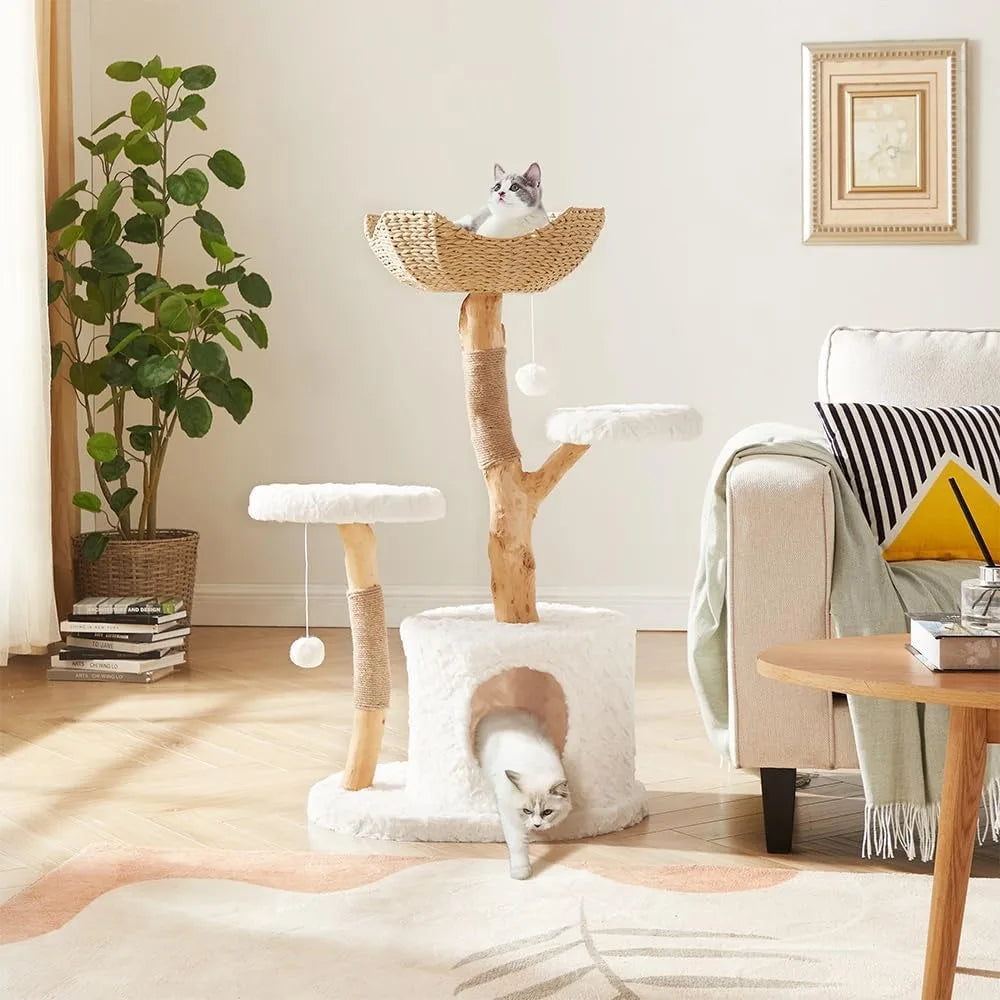 Ivory- Modern Deluxe Cat Tree