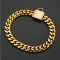 Load image into Gallery viewer, Stylish Stainless Steel Dog Cat Collar | Gold-Tone Chain Design
