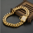 Load image into Gallery viewer, Stylish Stainless Steel Dog Cat Collar | Gold-Tone Chain Design
