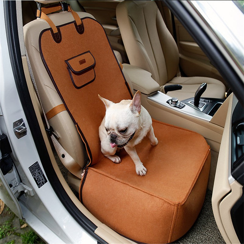 Dual-Purpose Pet Car Mat: Front Seat Cushion and Protective Cover