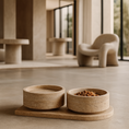 Load image into Gallery viewer, Travertine Pet Bowl Set
