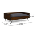 Load image into Gallery viewer, Mid-Century Modern Wood Frame Dog Bed | Cushioned Bed
