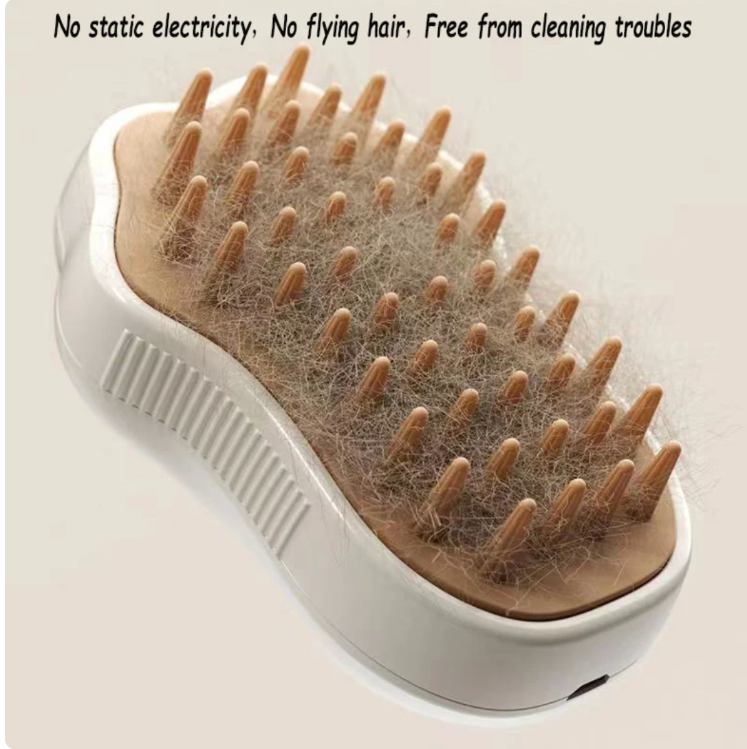 Steam-Powered Pet Hair Brush