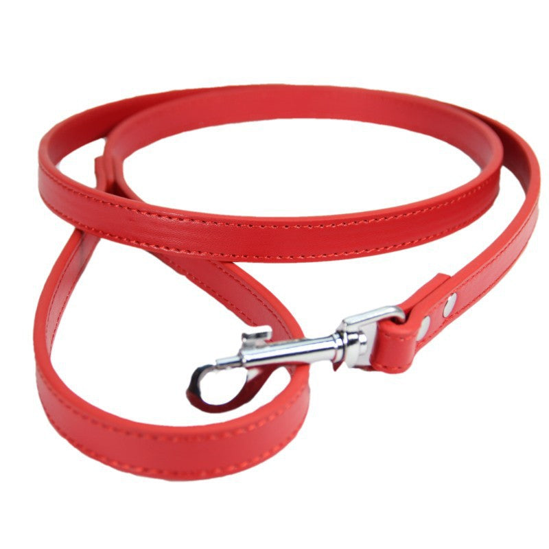 Premium 47-Inch PU Leather Pet Leash - Dog Chain for Style and Control