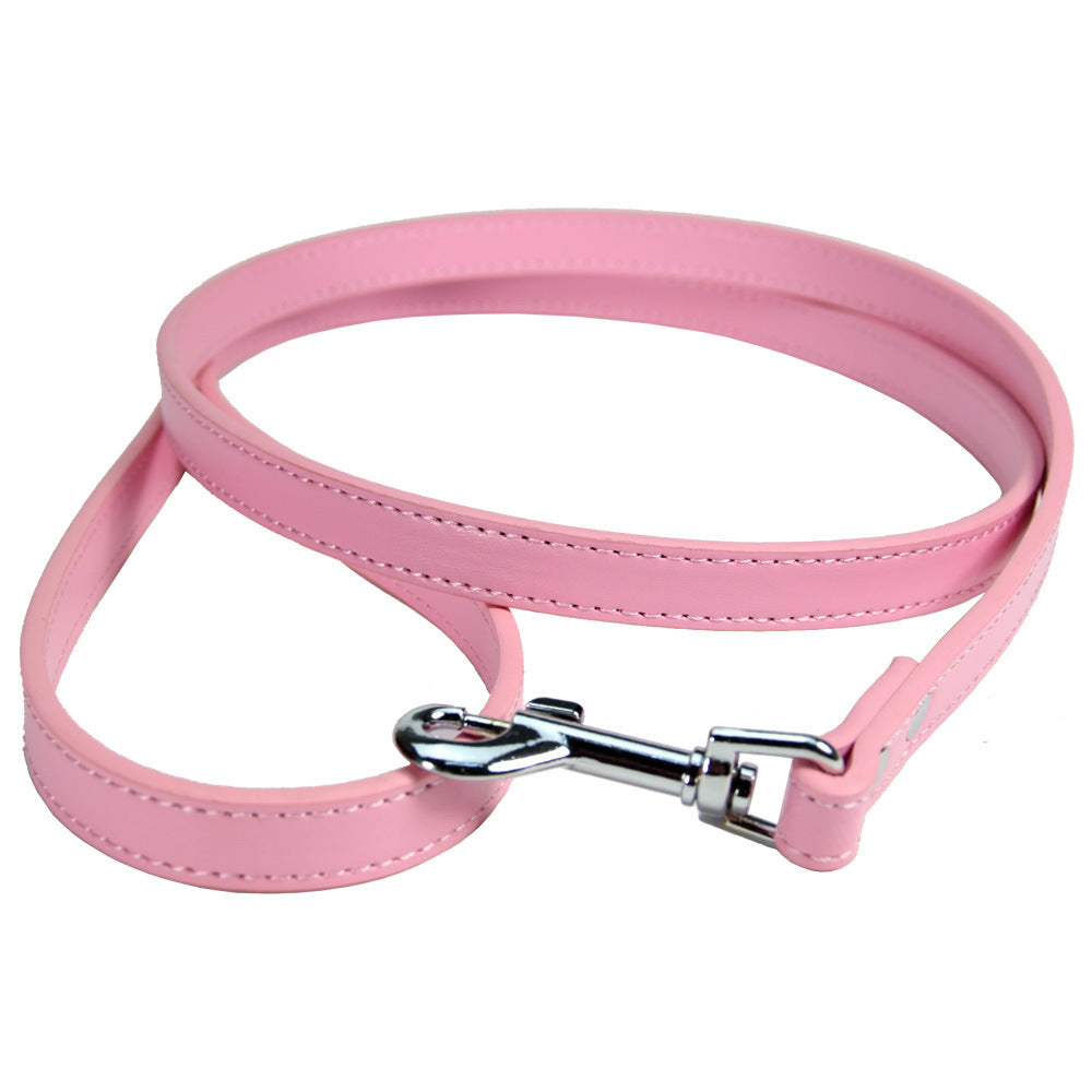 Premium 47-Inch PU Leather Pet Leash - Dog Chain for Style and Control