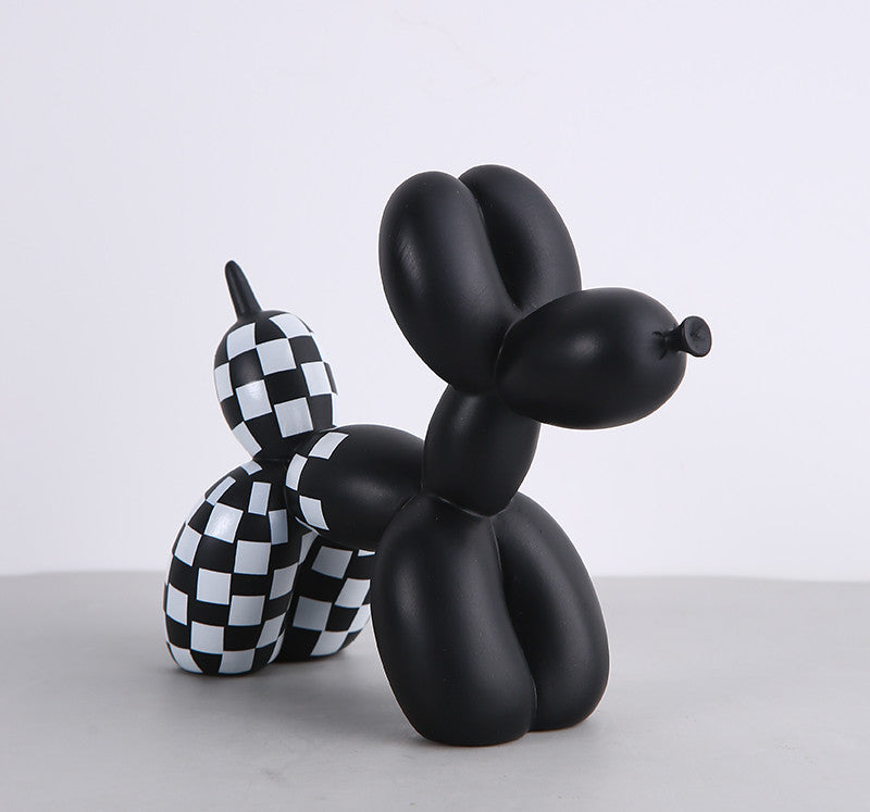 Black and White Balloon Dog Ornament