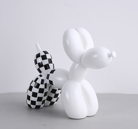 Black and White Balloon Dog Ornament