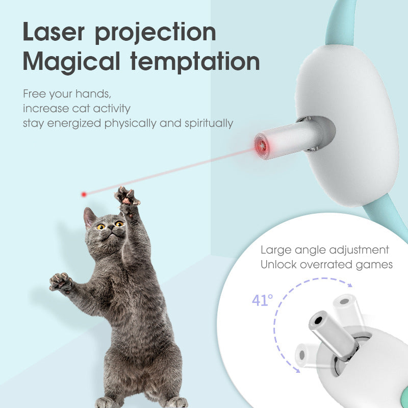 Jouet interactif pour chat laser intelligent avec collier taquin électrique