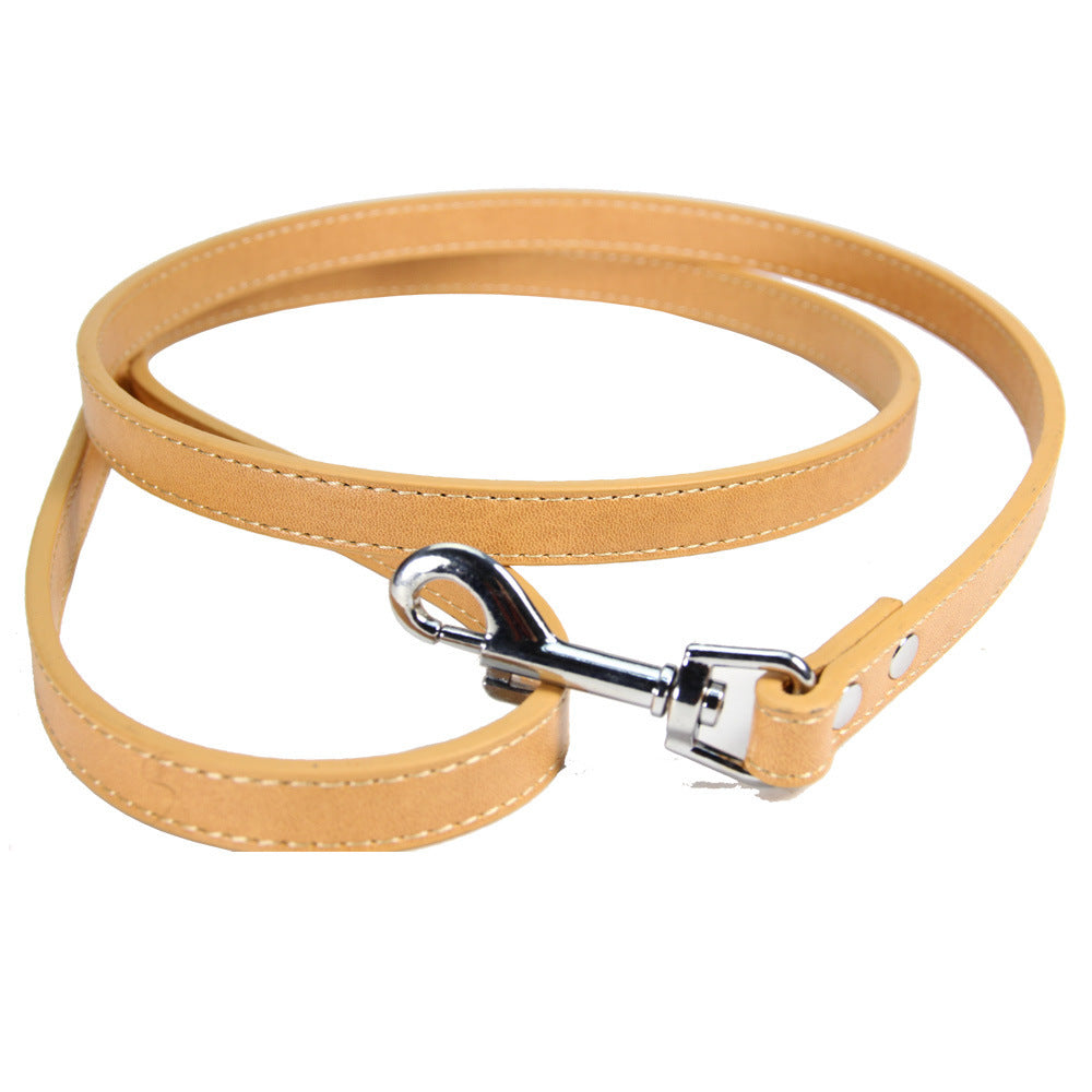 Premium 47-Inch PU Leather Pet Leash - Dog Chain for Style and Control