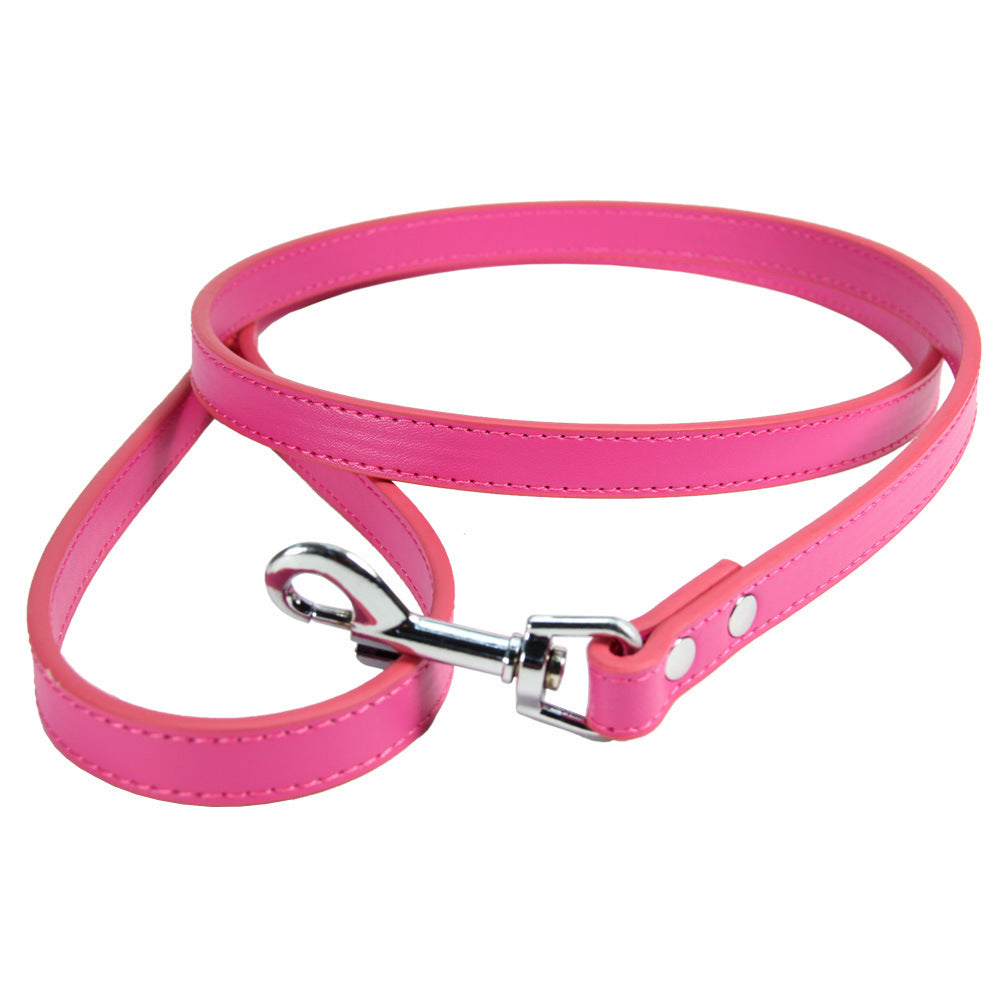 Premium 47-Inch PU Leather Pet Leash - Dog Chain for Style and Control