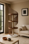 Load image into Gallery viewer, The Helix designer cat furniture in walnut
