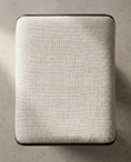Load image into Gallery viewer, Overhead view of the Sora perch linen seat
