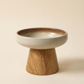 Load image into Gallery viewer, Cima Elevated Bowl shown in profile, full pedestal silhouette from foot to rim

