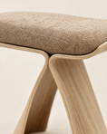 Load image into Gallery viewer, Detail of the sand cushion and pale bentwood frame (Natural)

