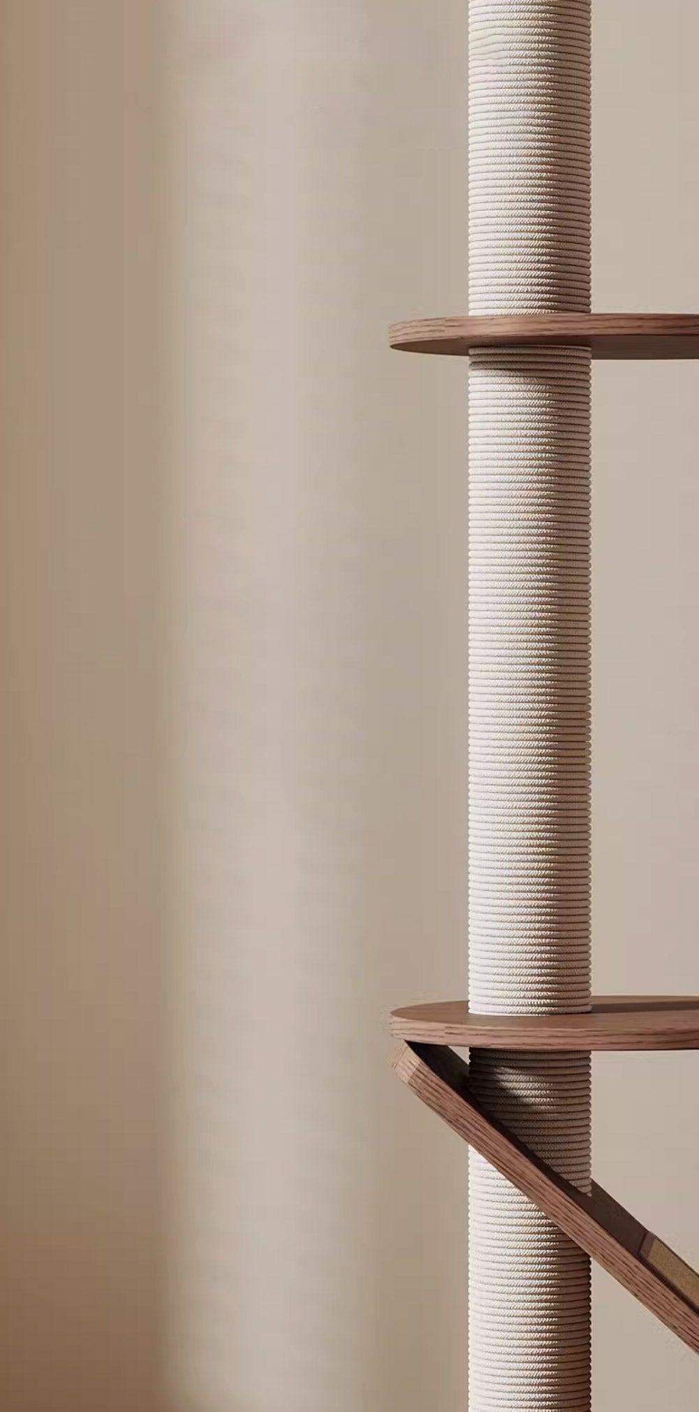 Sisal-wrapped timber column on the Monarch Climb